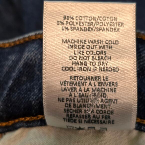 NoEnd Denim Jeans Womens Size 27 Blue Flare Mid-Rise Raw Hem Made in USA - Picture 5 of 16